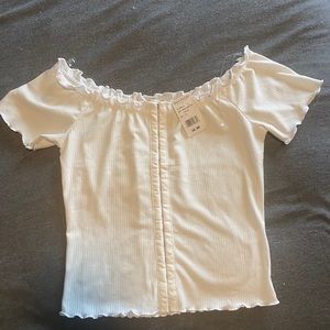 White off the shoulder top.